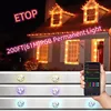 E-top 200ft Permanent Track Holiday Decorative Lighting DC12V Led Christmas Waterproof Gemstone Light RGB 30mm Point Pixel Light 1
