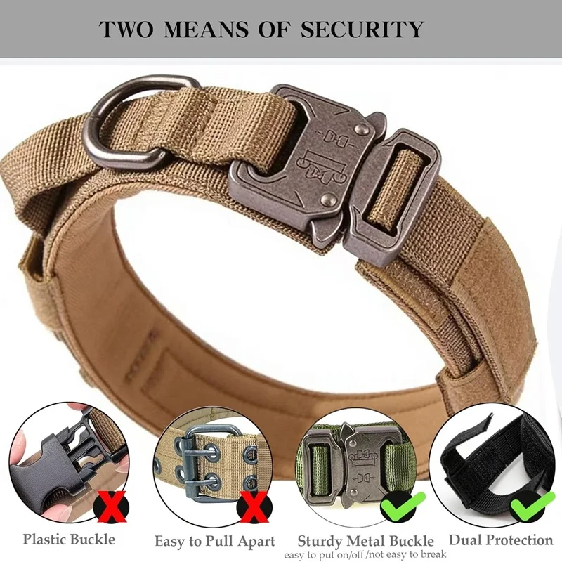 Durable Tactical Nylon Dog Collar & Leash Set