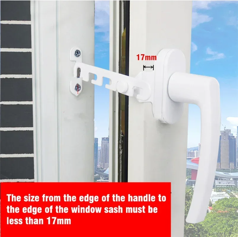 Door Lock Window Stopper Window Lock Security for Door Windows Child Safety Protection Window Limiter Latch Casement Wind Brace Sash Lock Position Stopper