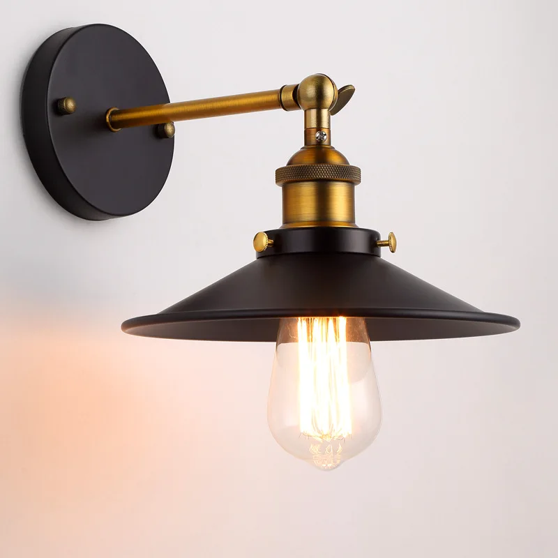 

Loft American Retro Wall Lamp Nostalgic Creative Mirror Front Lamp Aisle Light Bedside Lamp Industrial Style Cafe Wall Lamp