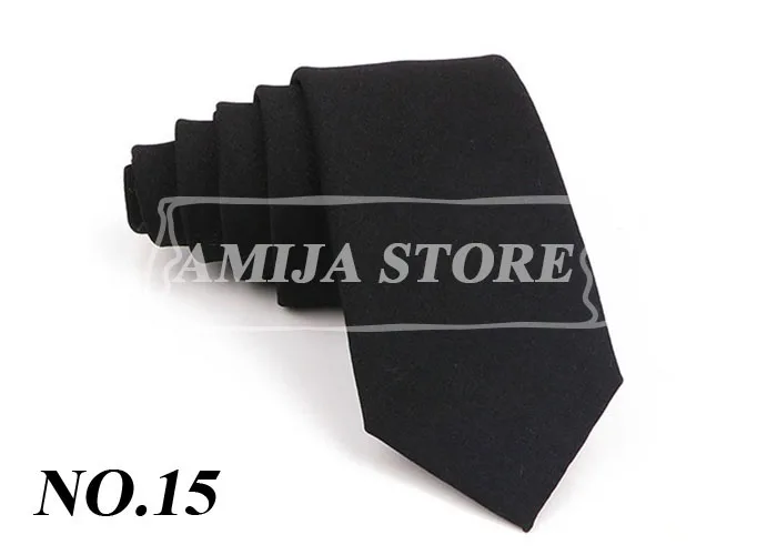 27 Farben feste Baumwolle Krawatte für Mann Hochzeit 6,5 cm dünne dunkelorange Koralle grün Krawatte Party Smoking Krawatte Geschenk Krawatte Zubehör – Detail 18