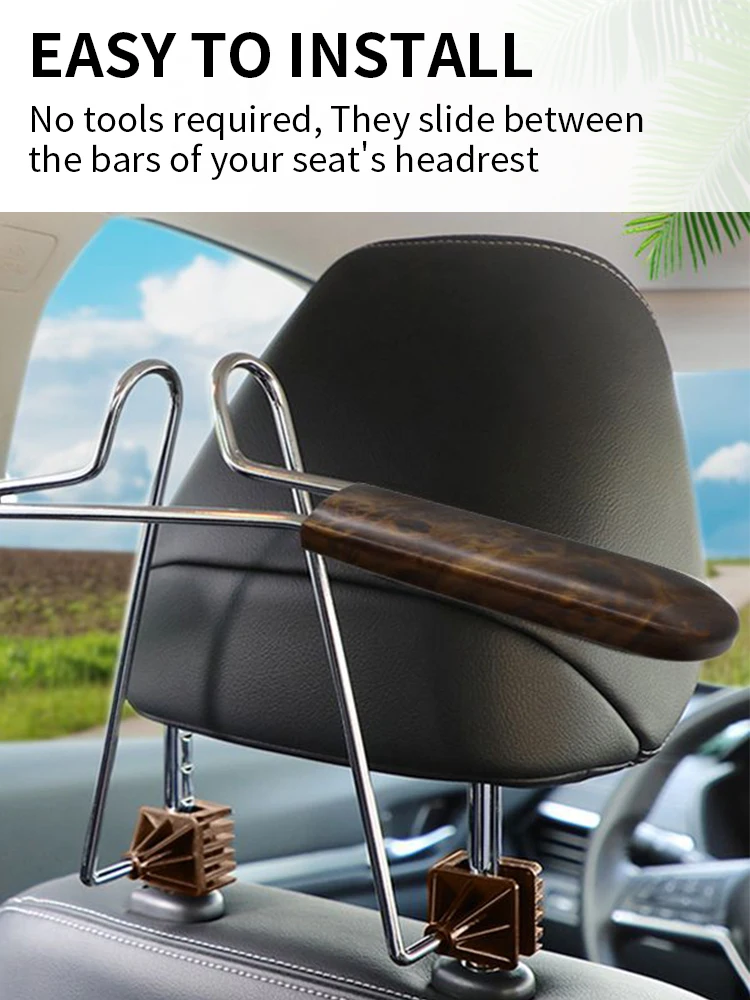 Seat Headrest Clothes Hanger Car Coat Hanger Stainless Steel Retractable Car Clothes Drying Rack Seat Coat Hook Automobile Parts