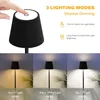 Rechargeable LED Desk Lamp Touch Switch 3 Colors Dimming For Bar Restaurant Study Club Dinner Ambiance Decor Table Lighting 3