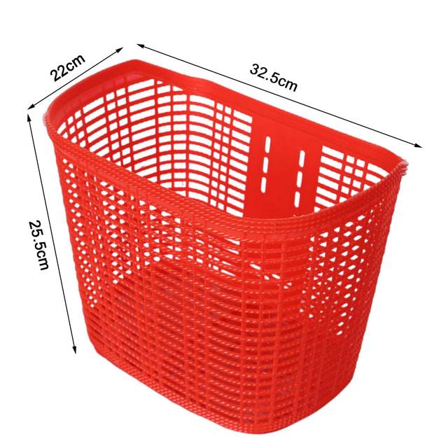 Plastic Bike Basket Pet Carrier Organizer Basket Grocery Shopping Children Bike Bicycle Front Basket Riding for Luggage Picnic