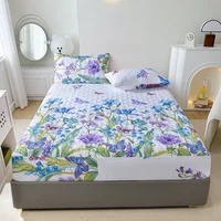 Eco-Friendly Butterfly Print Quilted Bed Mattress Cover Fitted Sheet - Cozy, Whimsical Touch for Your Bedroom Retreat 2