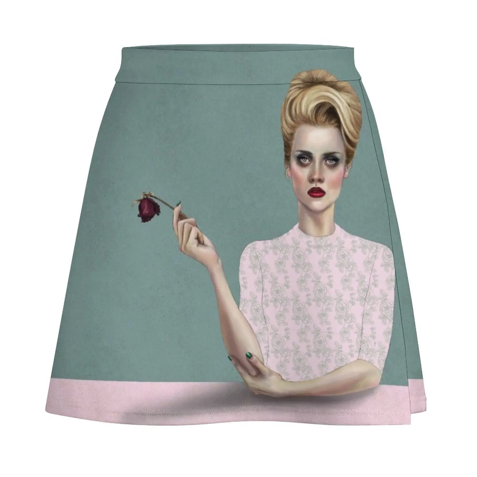 Rose Mini Skirt girls skirt korean style korean women's clothes korean style clothing