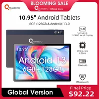 2024 CWOWDEFU Android 13 Tablet 10.95" FHD Incell 2K-Display MTK Octa Core 6GB 128GB 7000mAh Battery 13MP Cam GPS Tablet PC 1