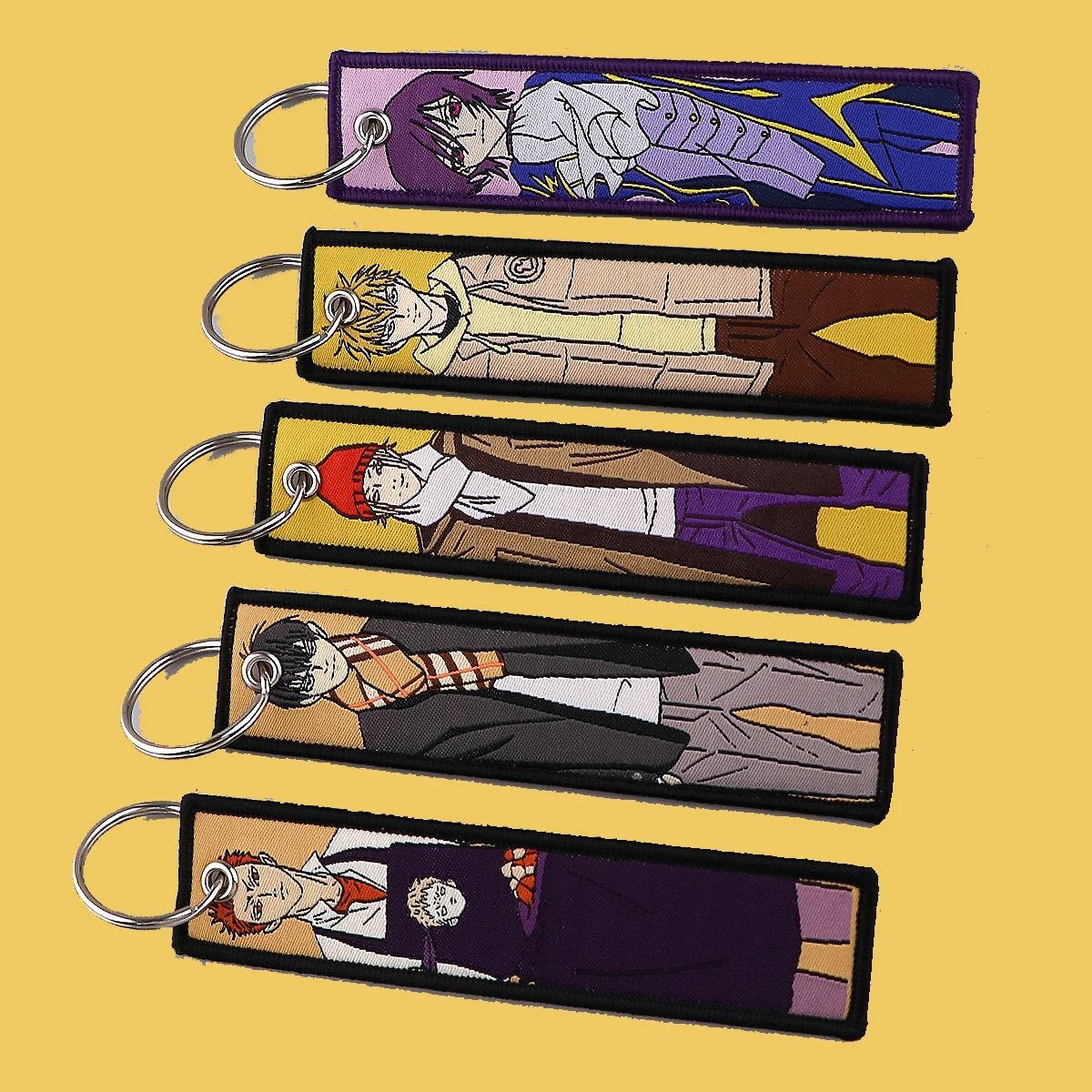 Anime 19 Days Embroidered Key Tags Cartoon Keychain for Motorcycles