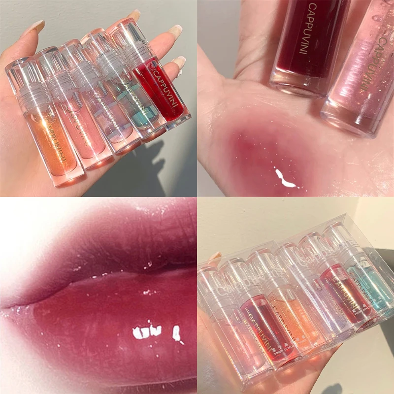 Transparent Crystal Jelly Lipgloss Shiny Clear Mirror Moisturizing Lip