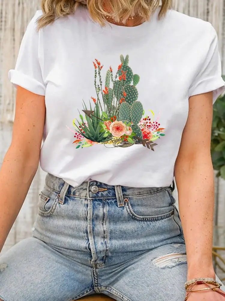 Butterfly Trend Cute 90s Short Sleeve Lady Female Shirt Tee Fashion Clothes Women Print Spring Summer Graphic T-shirt