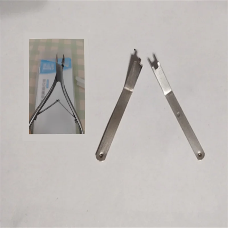 Stainless Steel Flat Spring for Cuticle Trimmer - Small Needle Pliers Replacement Torsion Coil Spring Pair for Manicure Tools