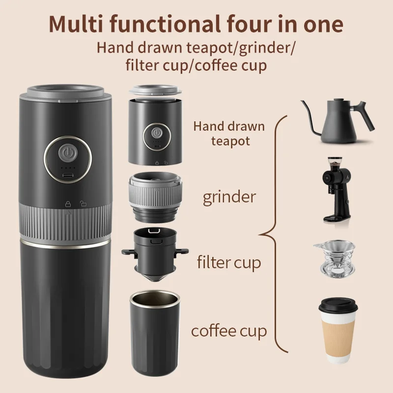 ماكينة قهوة محمولة متعددة الوظائف