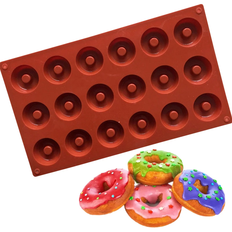 galletas Molde de silicona para donuts color azul 1 paquete, 12 ondulaciones molde de silicona antiadherente para tartas magdalenas 