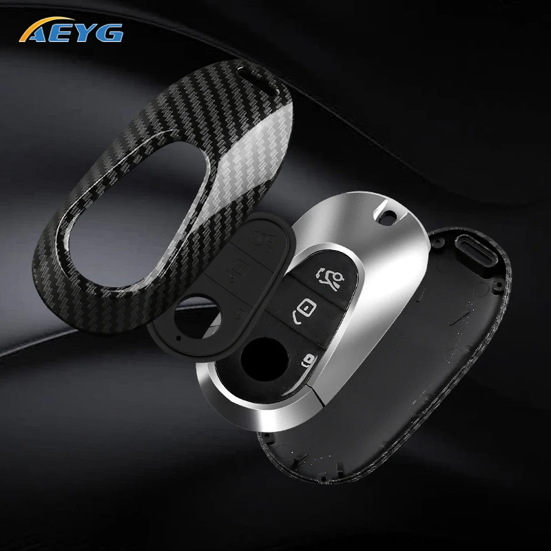 Sleek Carbon Fiber Car Key Cover - Premium Accessories