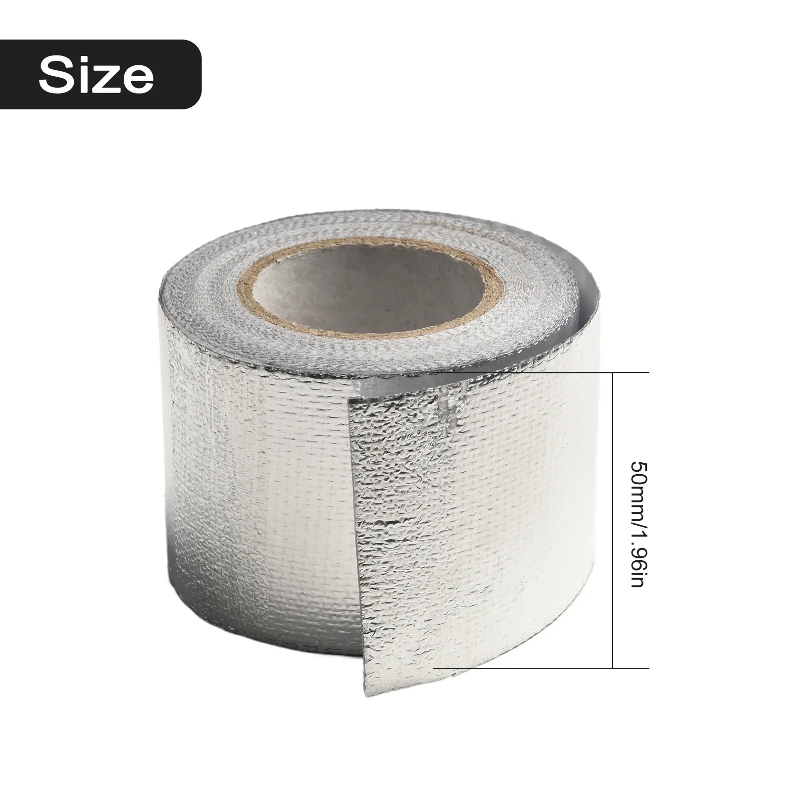10Mx5cm Car Thermal Exhaust Tape Air Intake Heat Insulation Shield Wrap Waterproof Reflective Foil Tape Silver Adhesive heat insulation mat fiberglass insulation tape heat insulation sleeve
