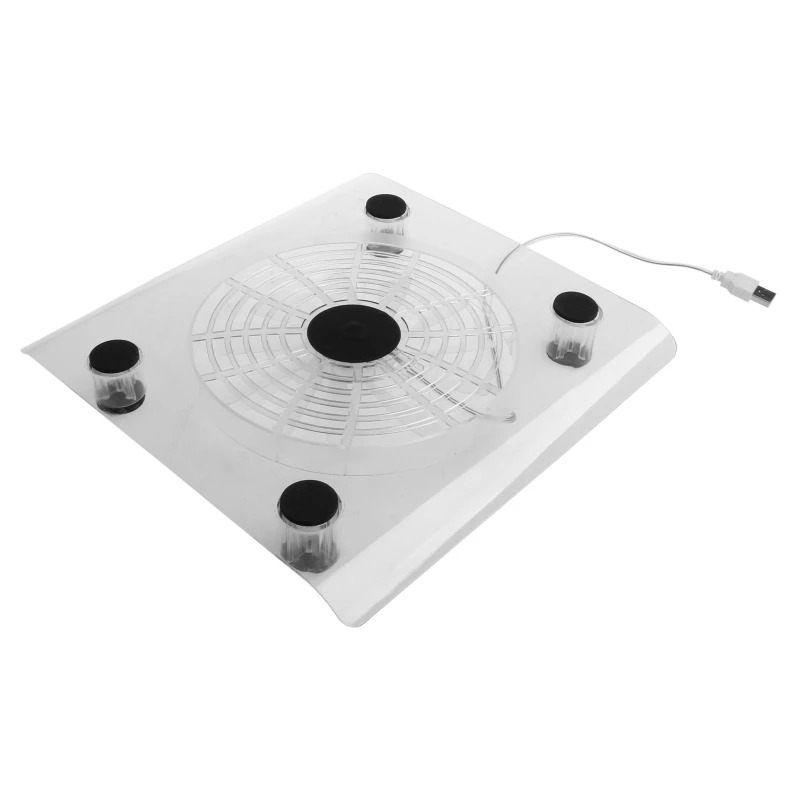 노트북 쿨러 USB 냉각 대형 팬 LED 라이트 쿨러 베이스 패드 스탠드 15인치 PC 노트북용