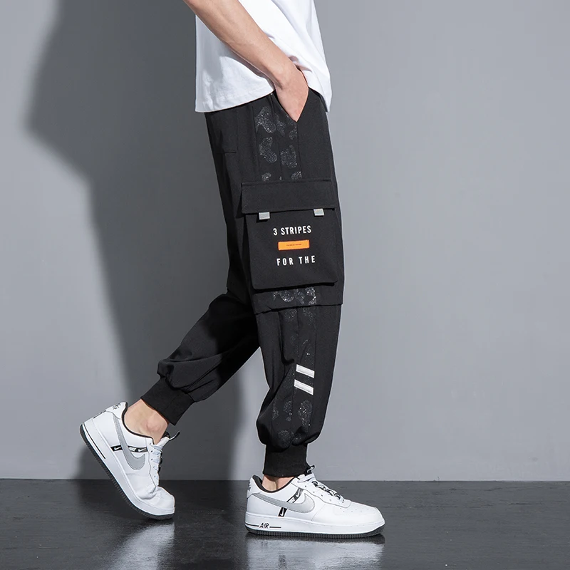 10xl 9xl Plus Size Loose Pants Men Many Pockets Spring Summer Nylon Casual Sweatpants Male High Quality Fashion Brand Trousers