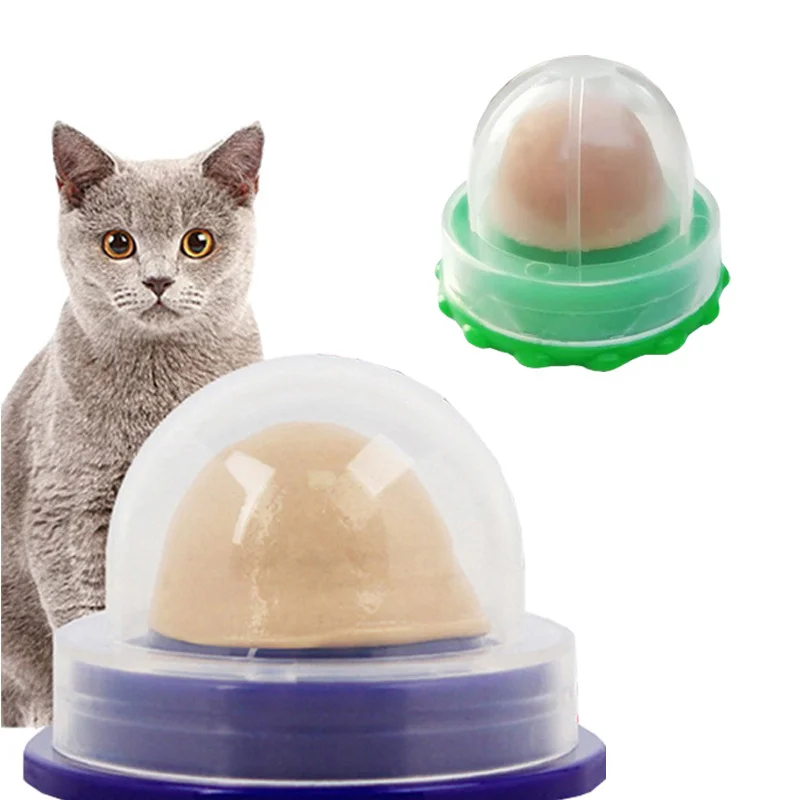 Nutrition Cat Catnip Ball Dust Cover Round Safe Catnip Snack Lick Candy Budino Alla Vitamina Catnip Lollipop Per Cat Kitten Ragdoll