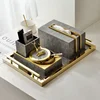 European Leather Tissue Box Modern Desktop Pumping Boxes Texture Bedroom Tissues Organizer Creative Home Decoration Ornaments 4