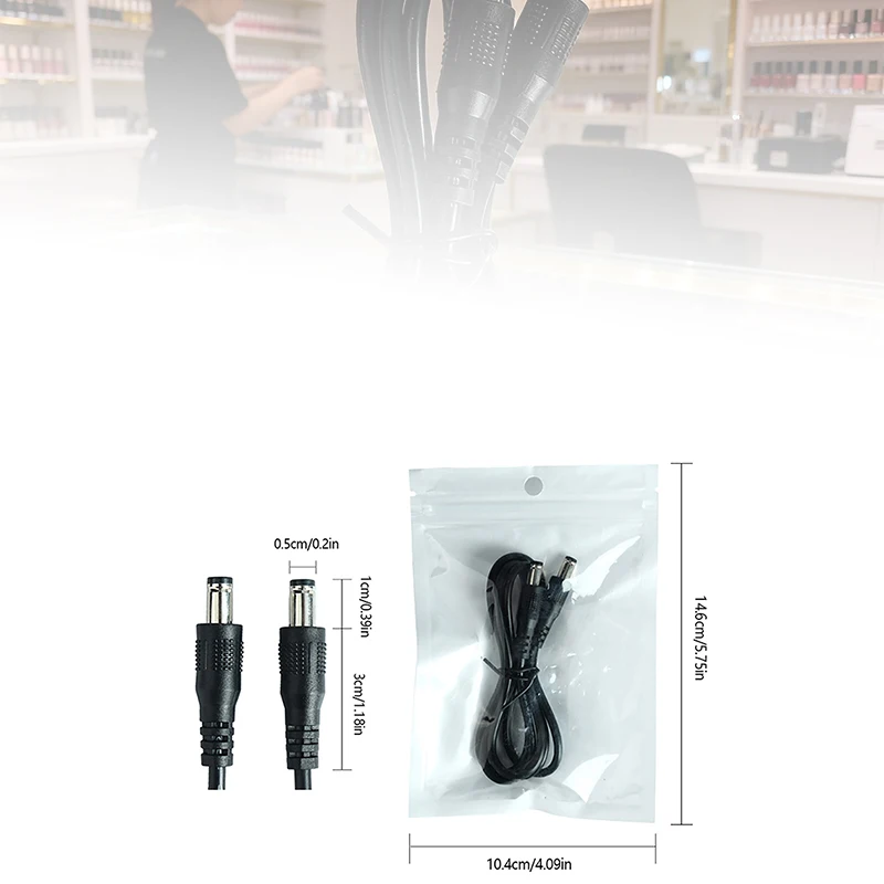 1/1.5M 네일 라인 범용 양면 네일 샌더 교체용 스프링 와이어, DC 포트가 있는 핸들 연결 케이블