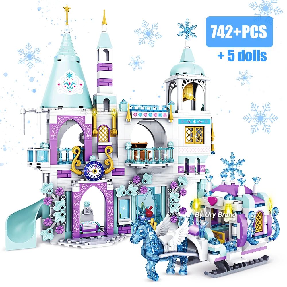 Château Hiver Blocs de Construction Princesse & Licorne