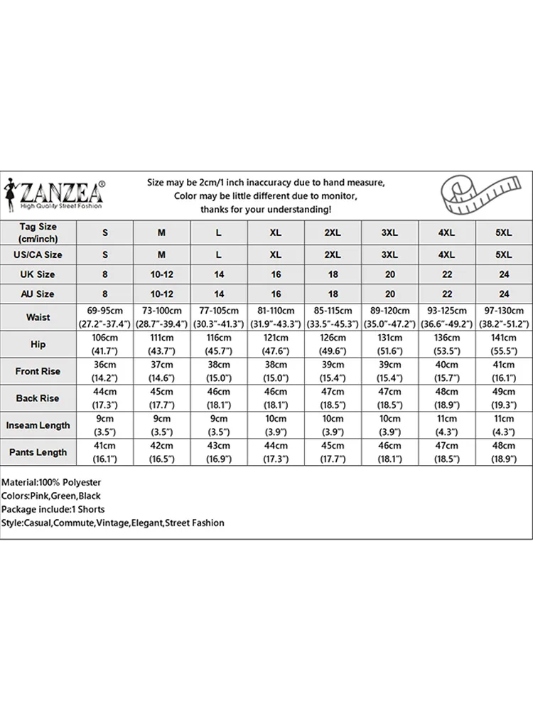 Polyester Summer Sports Shorts for Women Elastic Waist Casual