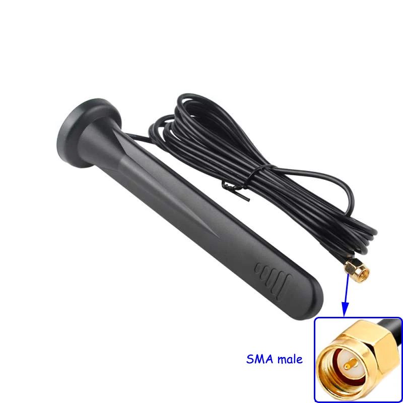 GSM GPRS Antenna 3G 4G 5G Waterproof Suction Cup Antenna 12dBi Gain RG174 Full Frequency Band 5G for IoT