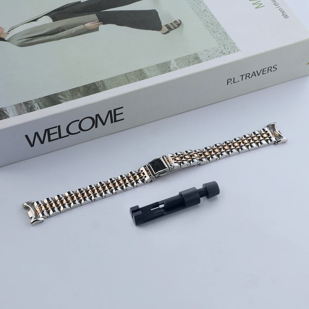 Elegant Stainless Steel Watch Strap - Premium Metal Bracelet Strap