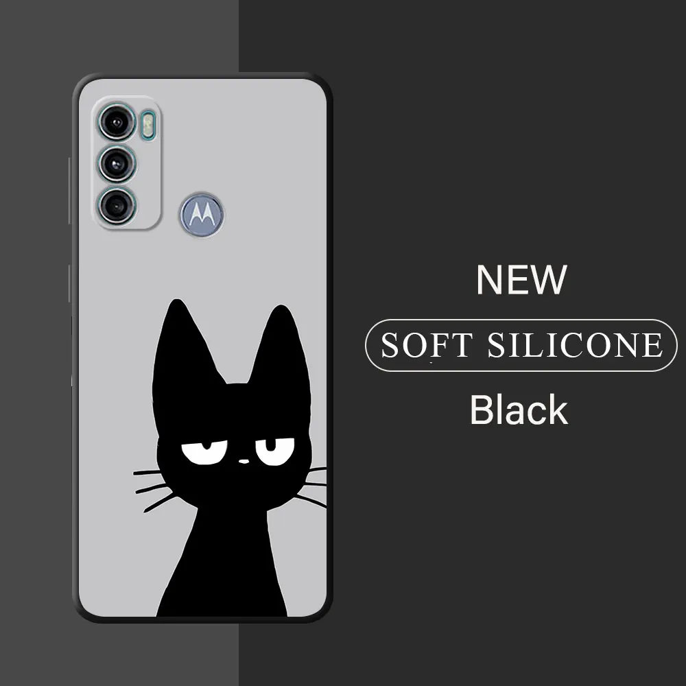 Adorable Lucky Cat Black Soft Phone Case