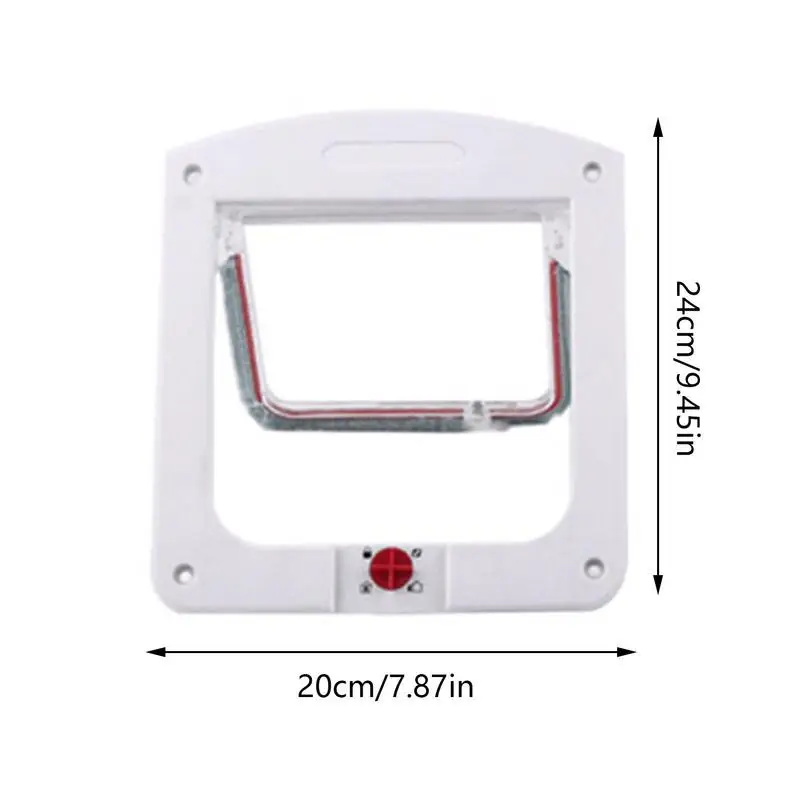 Pet Door 4 Way Locking Large Dog Cat Door Flap Install in Interior and Exterior Doors Weatherproof Pet for Wooden PVC