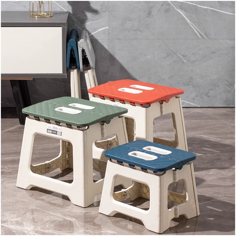 Netflix Thickened Folding Stool Mini Portable Outdoor Picnic Camping Chair Portable Bench Train Mat Stool Gifts