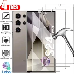 Premium 4PCS Full Cover Tempered Glass Fingerprint Screen Protector - High - Definition Protection - 4 Pieces (Samsung S26 Ultra)
