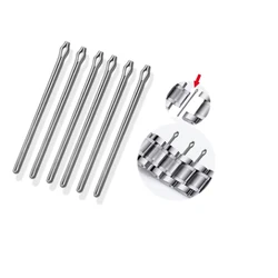 Set of 10 Metal Watch Band Link Pins (0.8mm Diameter) (10mm)