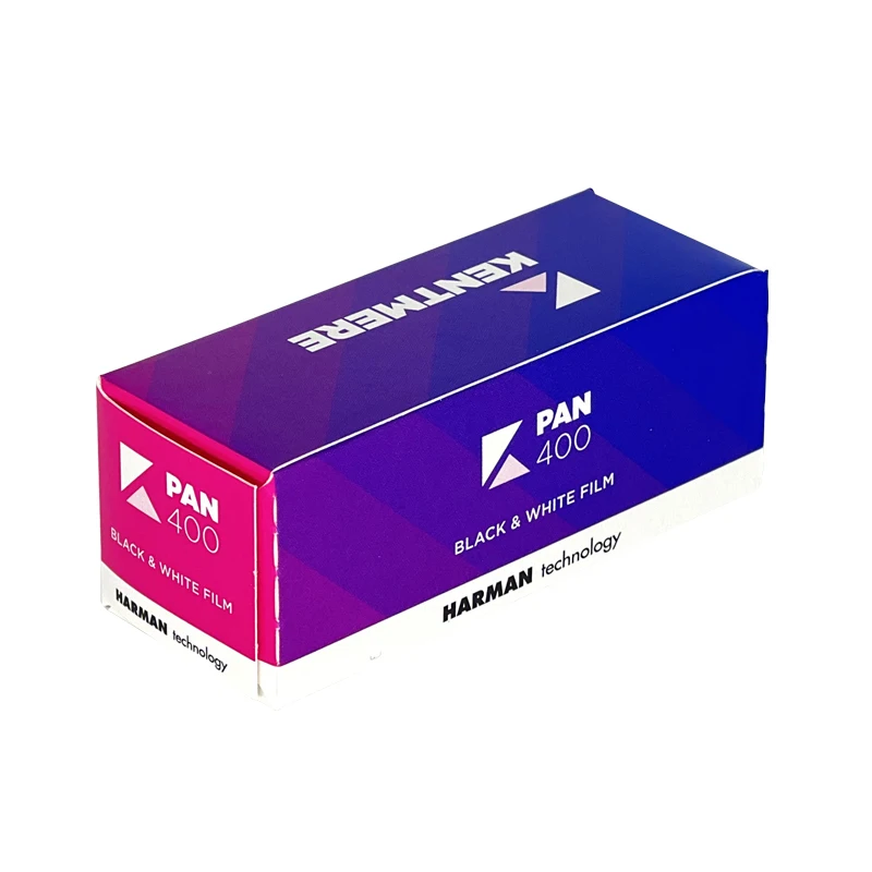 2롤 120mm Kentmere PAN 400 흑백 ISO 400 롤 필름 네거티브 레트로 롤(만료일: 2026)