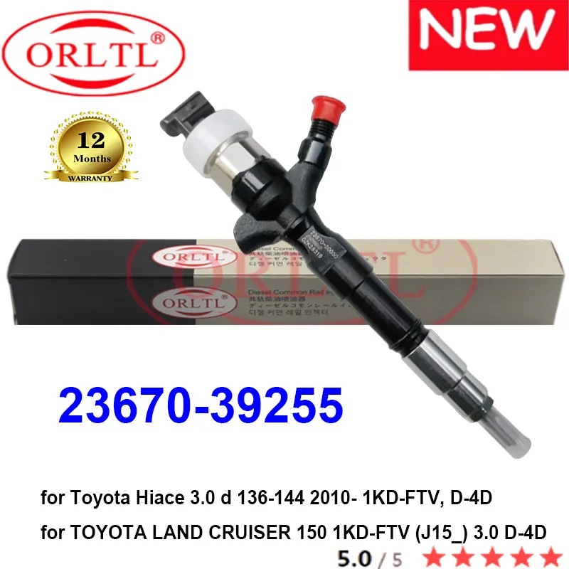 

ORLTL NEW 23670-39255 Diesel Engine Injector 2367039255 23670 39255 for Toyota Hilux 1KD 2KD 2.5 d 3.0D