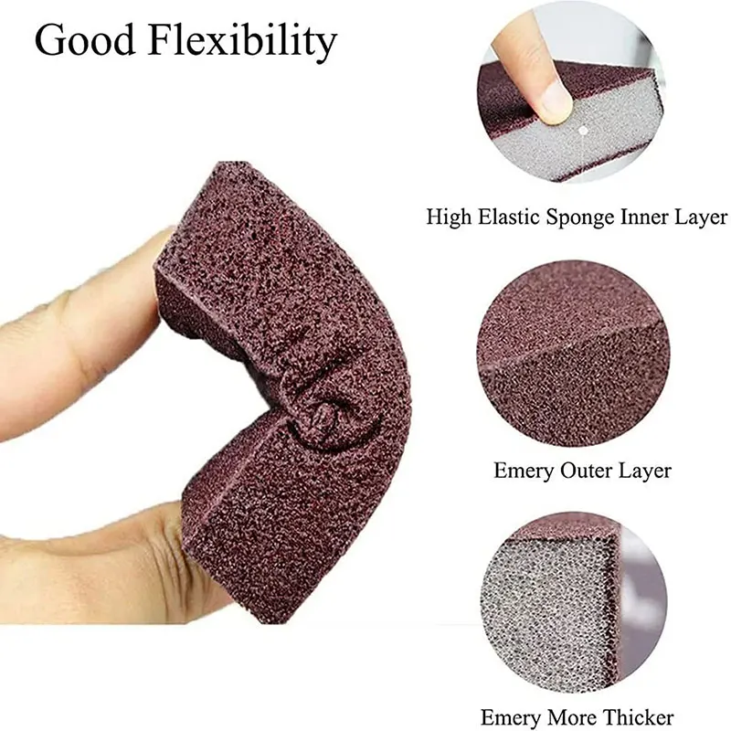 1/2/4Pcs Magic Sponge Eraser Kitchen Cooktop Carborundum Rust Remover Cleaning Brush Dish Pot Descaling Sponge Clean Tools 2
