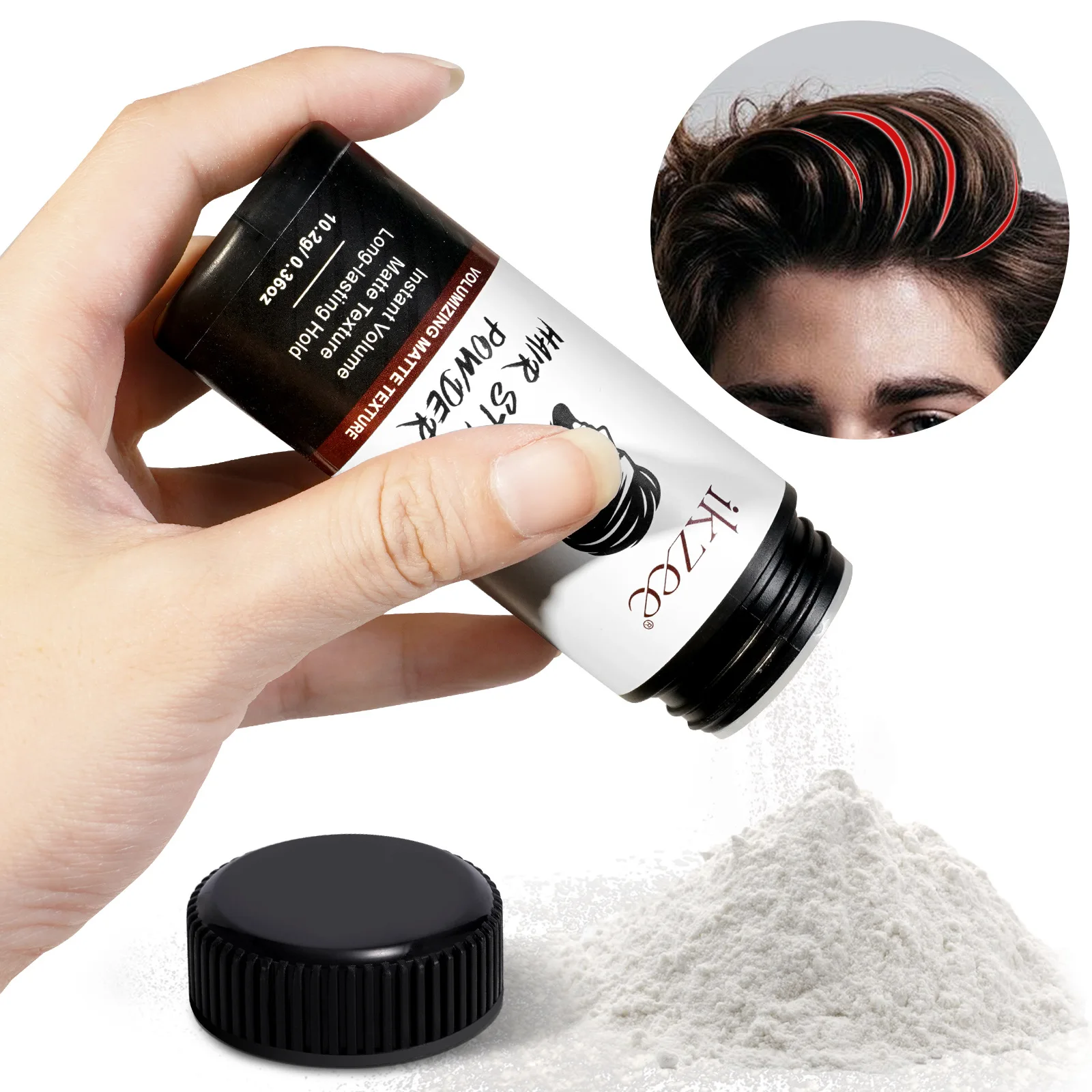 Hair styling powder natural refreshing oil lasting fluffy styling powder men's back