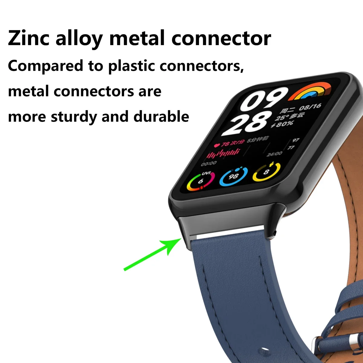 Breathable Leather Wristband - Premium Replaceable Strap Accessory 