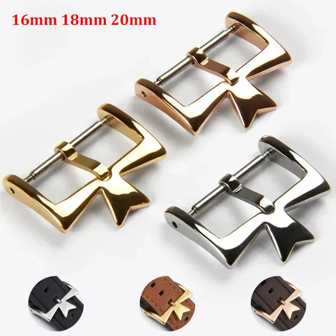 Elegant Stainless Steel Watch Clasp in Silvery, Golden, and Rose Gold Finishes