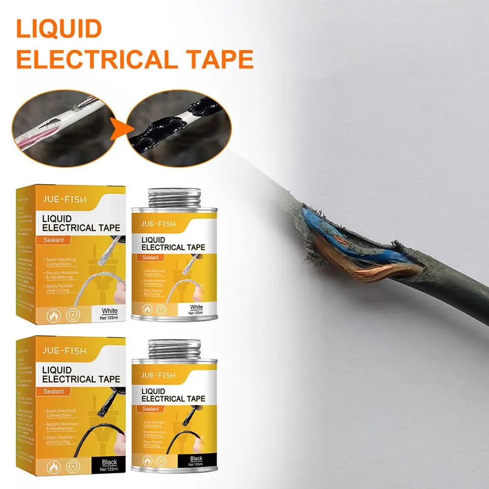 Description Picture 5 of item125ML Waterproof Liquid Electrical Tape Insulating Tape Repair Rubber Electrical Wire Cable Paste Coat Fix Line Dry Sealing Glue
