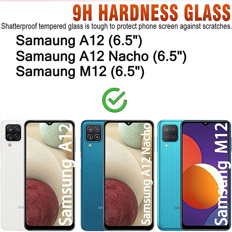 2/4Pcs 10D Tempered Glass For Samsung Galaxy A12 M12 F12 A12 Nacho