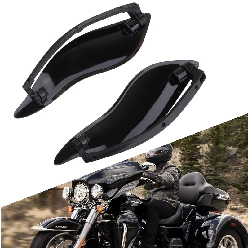 Moto Fumo Parabrezza Regolabile Ala Laterale Carenatura Deflettore Aria Per Harley Touring Electra Street Tri Glide Cvo 14-22