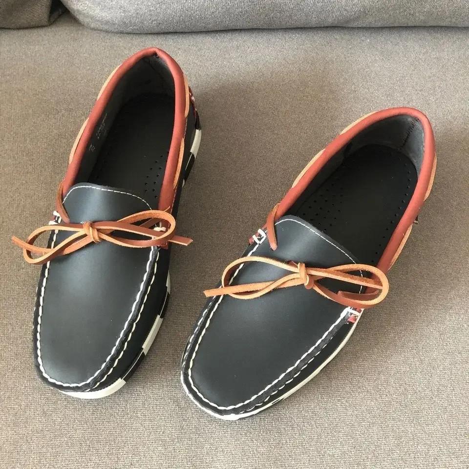 Handmade Shoes Men Mocassins Classic Cow Leather Docksides Boat Shoes Luxury Design Driving Shoes Casual Flat Loafers 5