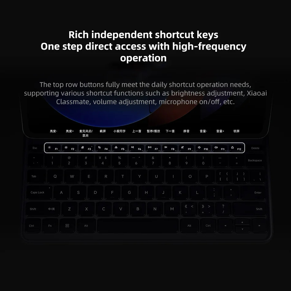 Xiaomi Pad 6S Pro 12.4 Keyboard Case Pogo Pin Contact Magnetic Flip Case For 12.4