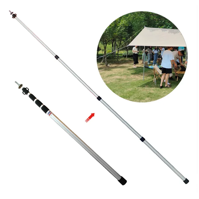 Két Színű 4 Szegmens Alumínium Sátor Pólus Állítható Tartó Rudak Tengerparti Menedék Pátp Napellenző Oszlopok Kemping Túrázási Sátorhoz - Image 5