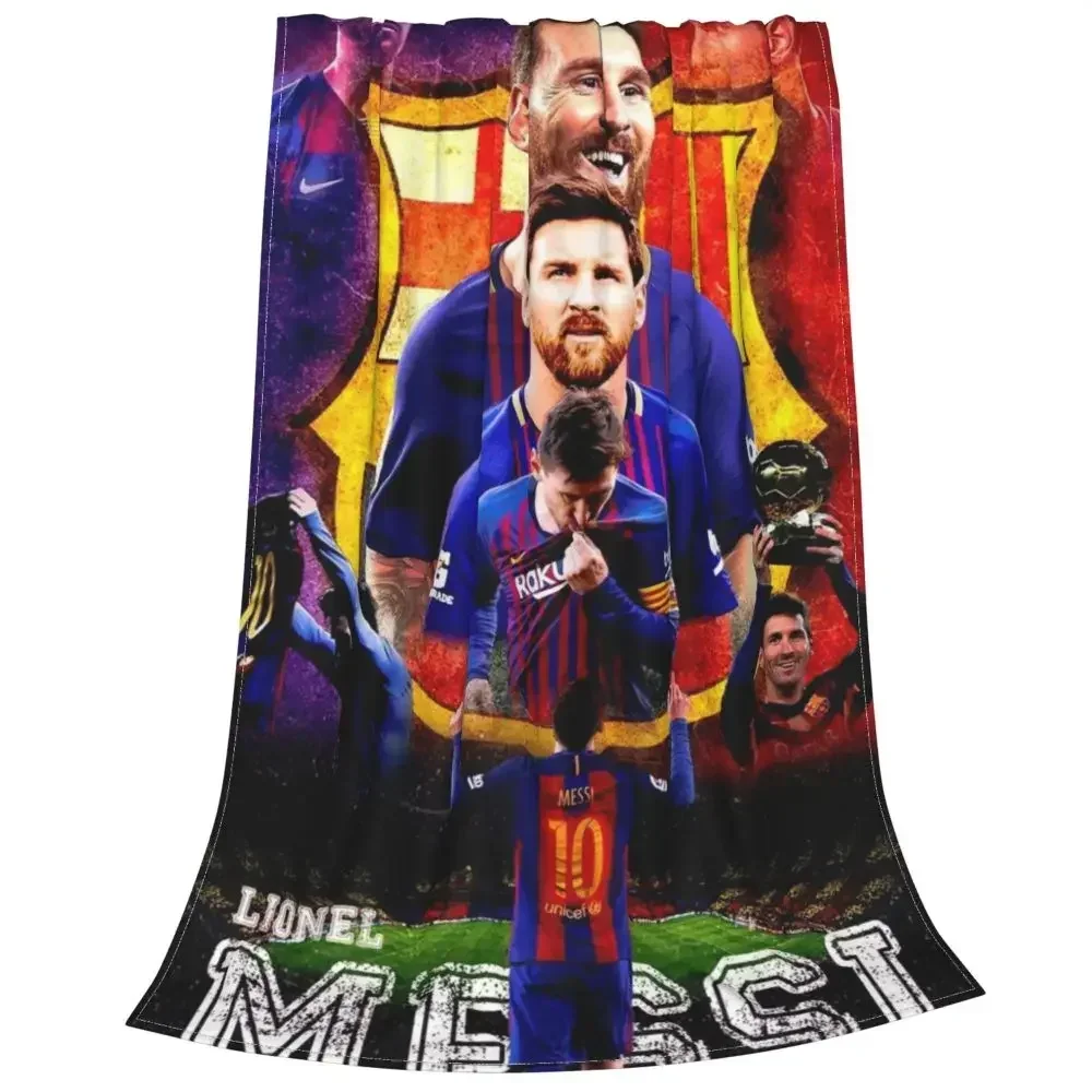 Description Picture 4 of itemM-Messi Super Football Idol warm soft blanket win a prize travel office throw blanket winter flange bedspread cover sofa bed