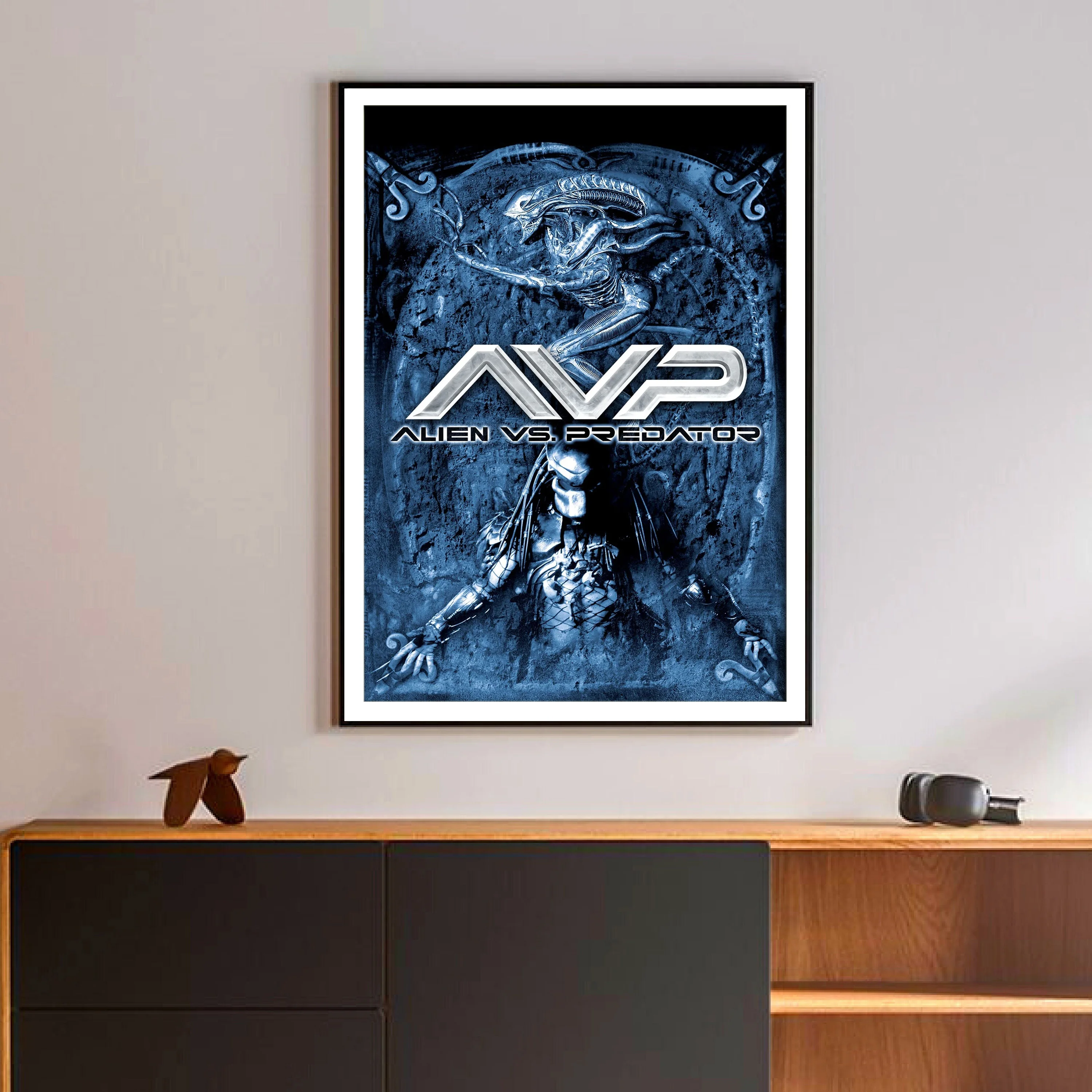 Vintage Sci-Fi Alien Battle Canvas Art