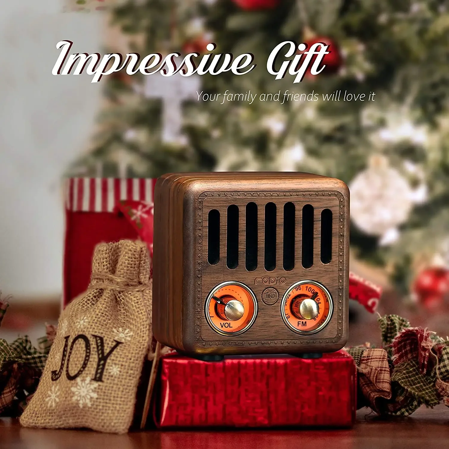 Retro Old Fashioned Estilo Clássico Mini Portátil Recarregável Rádio fm Alto-falante sem Fio Bluetooth