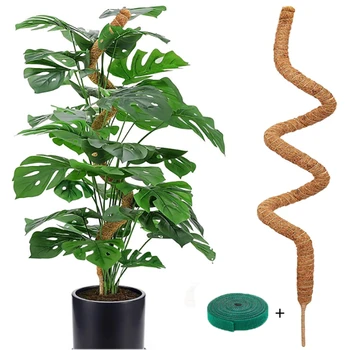 Bendable Moss Pole Coir Support Piles for Indoor Garden Climbing Plants Extension Palm Vines Stick Courtyard Bonsai Accessories