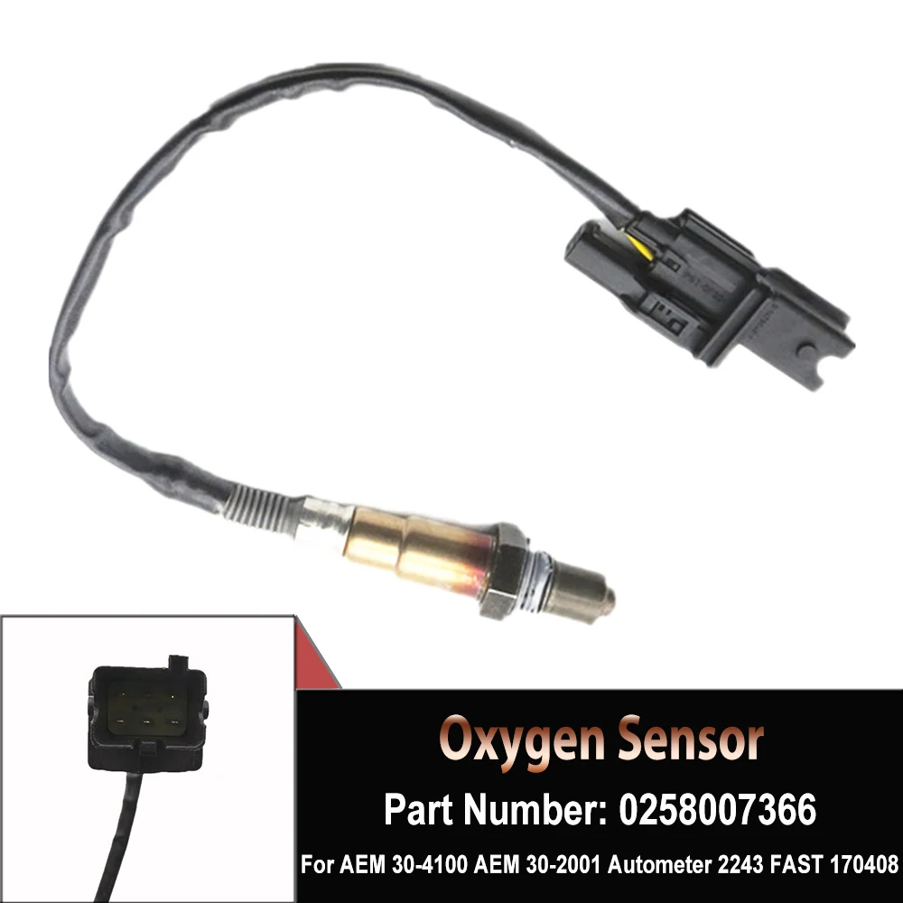 

O2 Oxygen Sensor 0258007366 Fit For AEM 30-4100 30-2001 Autometer 2243 FAST 170408 LSU4.2 Wideband Lambd